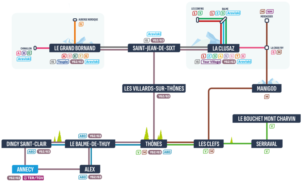 Plan du réseau - Réseau urbain ARAVISBUS